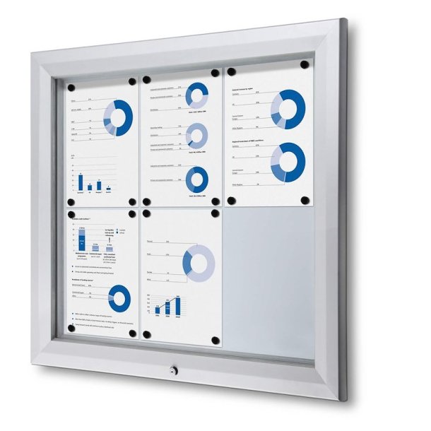 Twinco Udend�rs Whiteboard Udh�ngsskab - 6xA4 - S�lv/alu