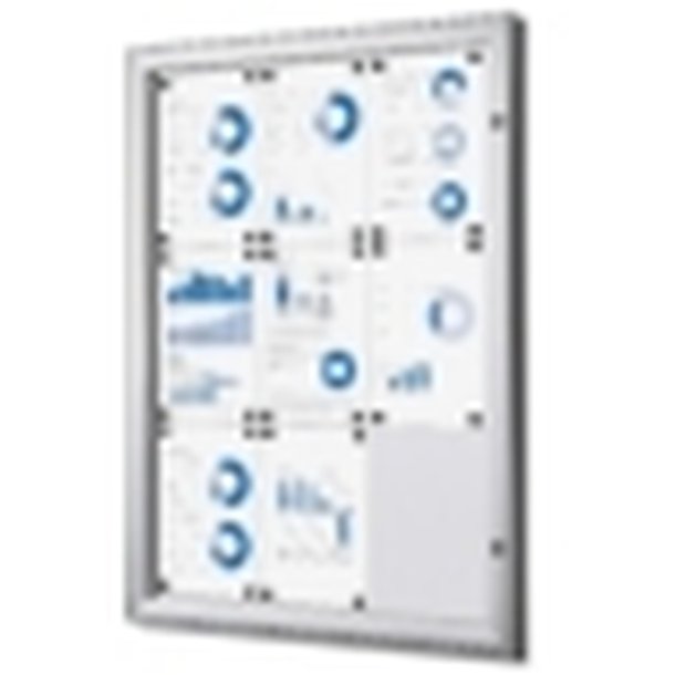 Twinco Indend�rs Whiteboard Udh�ngsskab - 12xA4 - S�lv/alu