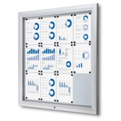 Twinco Udend�rs Whiteboard Udh�ngsskab - 12xA4 - S�lv/alu