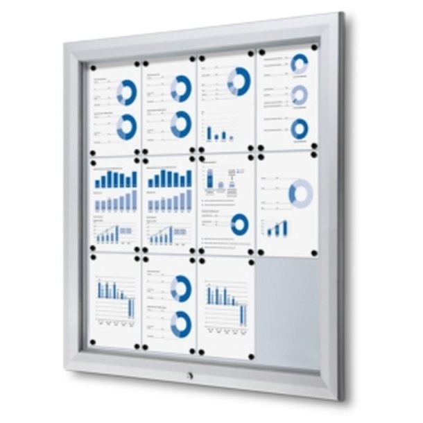 Twinco Udend�rs Whiteboard Udh�ngsskab - 12xA4 - S�lv/alu