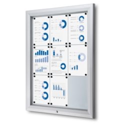 Twinco Udend�rs Whiteboard Udh�ngsskab - 9xA4 - S�lv/alu