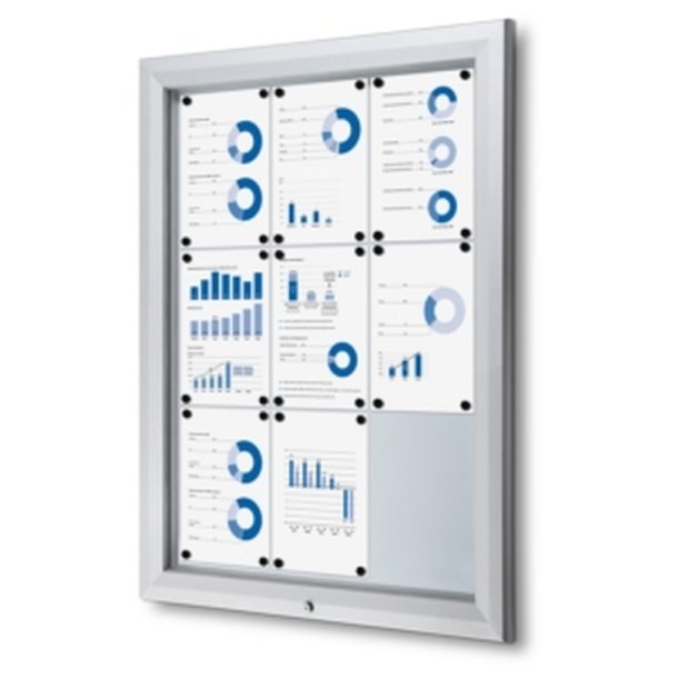 Twinco Udend�rs Whiteboard Udh�ngsskab - 9xA4 - S�lv/alu