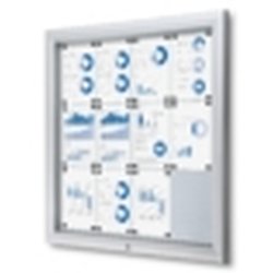Twinco Udend�rs Whiteboard Udh�ngsskab - 9xA4 - S�lv/alu