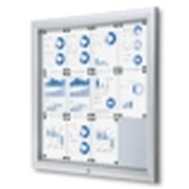 Twinco Udend�rs Whiteboard Udh�ngsskab - 9xA4 - S�lv/alu