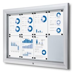 Twinco Udend�rs Whiteboard Udh�ngsskab - 8xA4 - S�lv/alu
