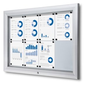 Twinco Udend�rs Whiteboard Udh�ngsskab - 8xA4 - S�lv/alu