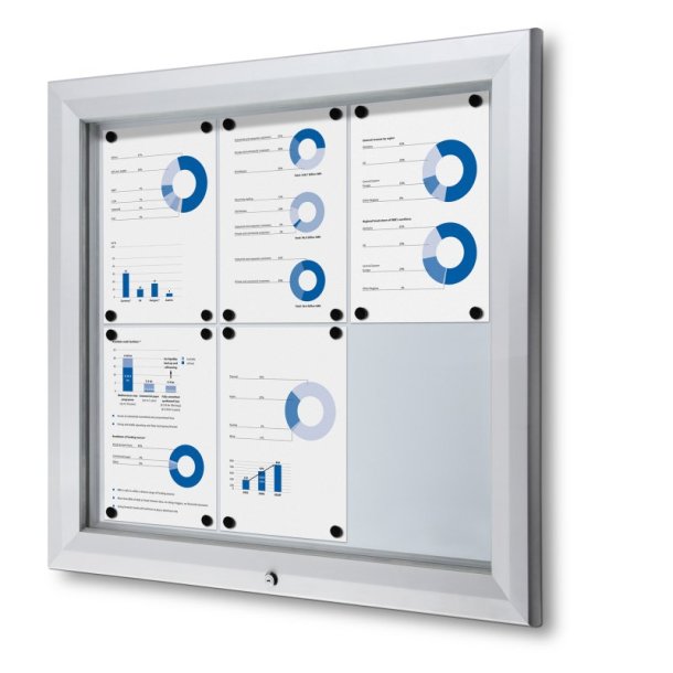 Twinco Udend�rs Whiteboard Udh�ngsskab - 8xA4 - S�lv/alu