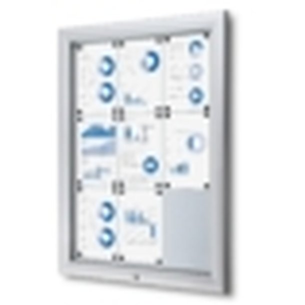 Twinco Udend�rs Whiteboard Udh�ngsskab - 8xA4 - S�lv/alu