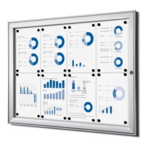 Twinco Indend�rs Whiteboard Udh�ngsskab - 8xA4 - S�lv