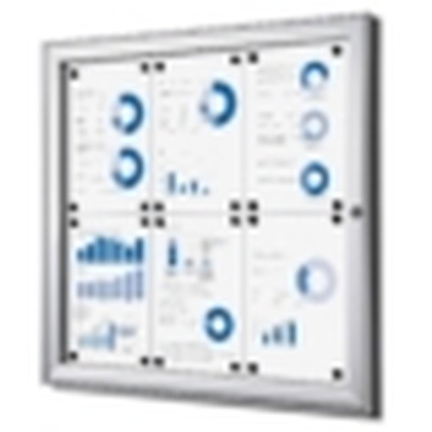 Twinco Indend�rs Whiteboard Udh�ngsskab - 8xA4 - S�lv