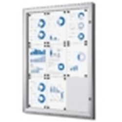 Twinco Indend�rs Whiteboard Udh�ngsskab - 8xA4 - S�lv