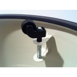 Twinco Elefantfod i Metal p 41 cm - Gummibelagt trin - Fjederhjul - Mrk Gr