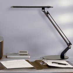Unilux Skrivebordslampe Rumbaled - Sort kraftig LED kontorlampe