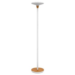 Unilux Baly Bamboo Led gulvlampe Uplight - Gulvlampe hvid