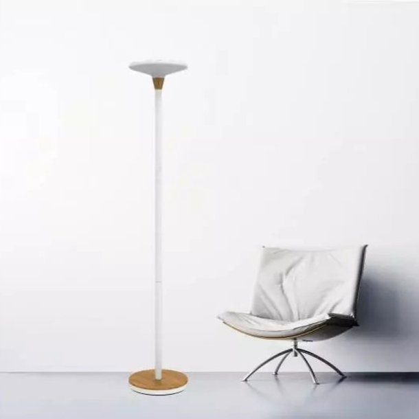Unilux Baly Bamboo Led gulvlampe Uplight - Gulvlampe hvid