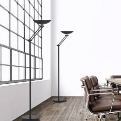 Unilux Dely 2.0 Led gulvlampe Uplight - Gulvlampe sort