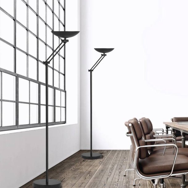 Unilux Dely 2.0 Led gulvlampe Uplight - Gulvlampe sort