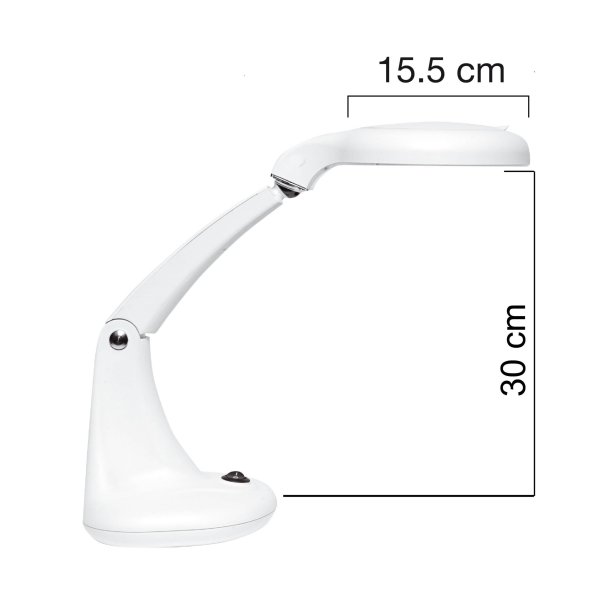Unilux Luplampe Mini Zoom - Hvid letanvendelig LED luplampe