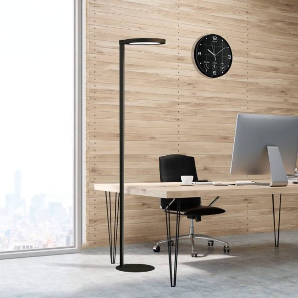 Unilux Opus Led gulvlampe Uplight - Stilren gulvlampe sort
