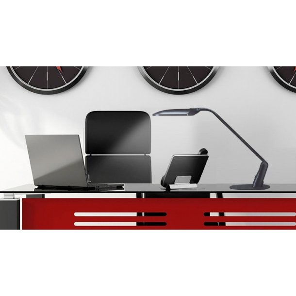 Unilux Skrivebordslampe DUO LED Lampe - sort roterbar kontorlampe