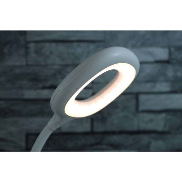 Unilux Skrivebordslampe Galy 1800 - Hvid, lille og fleksibel LED kontorlampe