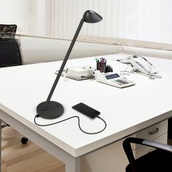 Unilux Skrivebordslampe Jack - Sort ergonomisk LED kontorlampe