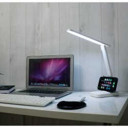 Unilux Skrivebordslampe KAPA - hvid foldbar kontorlampe