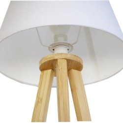 Unilux Skrivebordslampe Katy - Hvid bambus LED kontorlampe