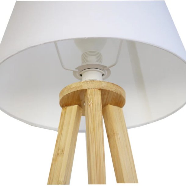 Unilux Skrivebordslampe Katy - Hvid bambus LED kontorlampe
