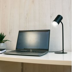 Unilux Skrivebordslampe Katz - Sort fleksibel LED kontorlampe