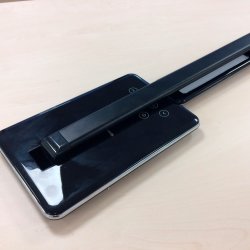 Unilux Skrivebordslampe Linka - Sort foldbar LED kontorlampe