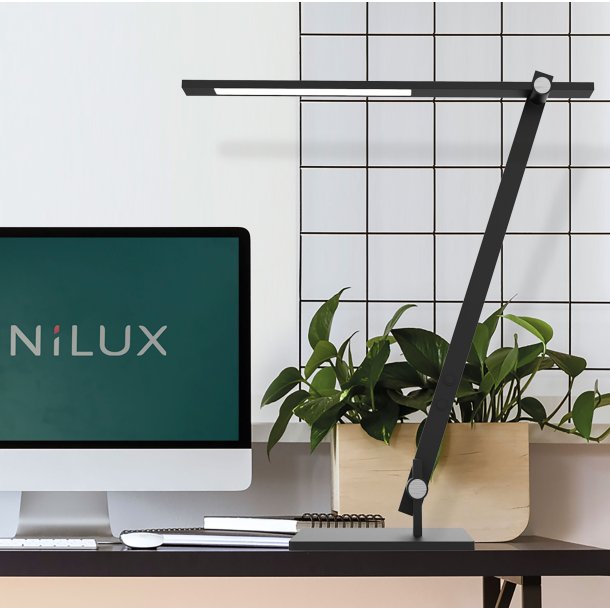 Unilux Skrivebordslampe Lumlight - Sort ergonomisk LED kontorlampe