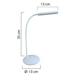 Unilux Skrivebordslampe Nelly - Hvid tr�dl�s LED kontorlampe