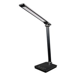 Unilux Skrivebordslampe Novy - Sort foldbar LED kontorlampe