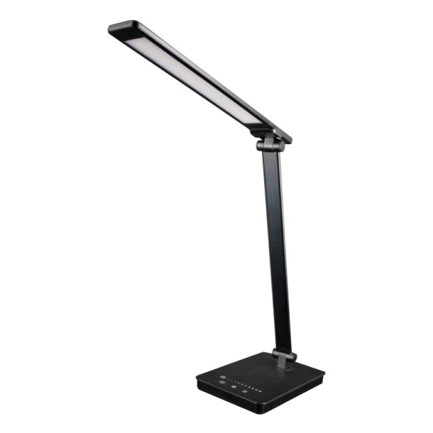Unilux Skrivebordslampe Novy - Sort foldbar LED kontorlampe