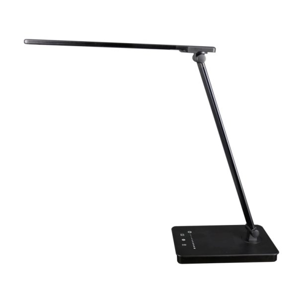 Unilux Skrivebordslampe Novy - Sort foldbar LED kontorlampe
