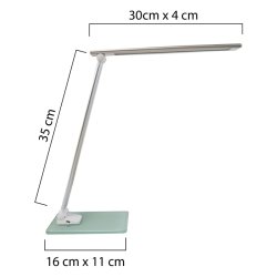 Unilux Skrivebordslampe Popy - Hvid stilren LED kontorlampe