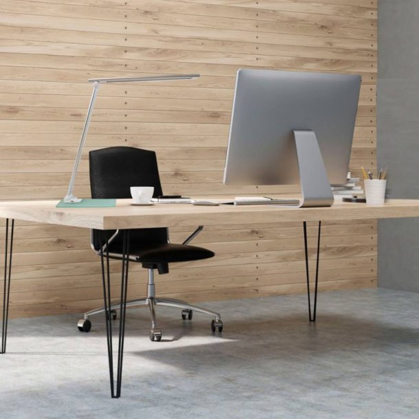 Unilux Skrivebordslampe Popy - Hvid stilren LED kontorlampe