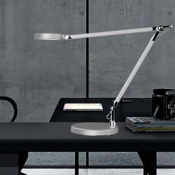 Unilux Skrivebordslampe Senza 2.0 - S�lv justerbar LED kontorlampe