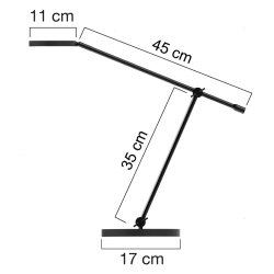 Unilux Skrivebordslampe Sunlight - Sort LED kontorlampe med cirkadisk lysstyring