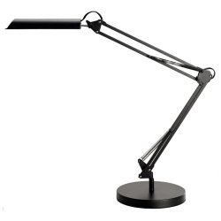 Unilux Skrivebordslampe Swingo - Sort ergonomisk LED kontorlampe