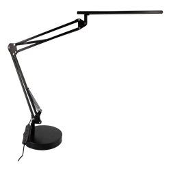Unilux Skrivebordslampe Swingoled 2.0 - Sort fleksibel LED kontorlampe
