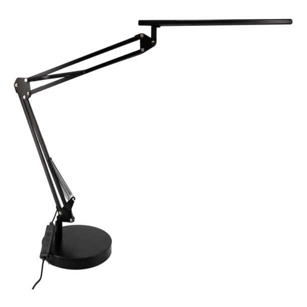 Unilux Skrivebordslampe Swingoled 2.0 - Sort fleksibel LED kontorlampe