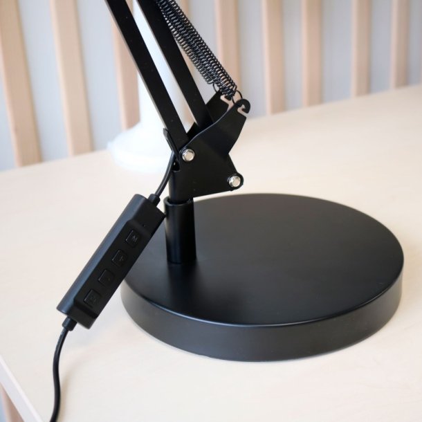 Unilux Skrivebordslampe Swingoled 2.0 - Sort fleksibel LED kontorlampe