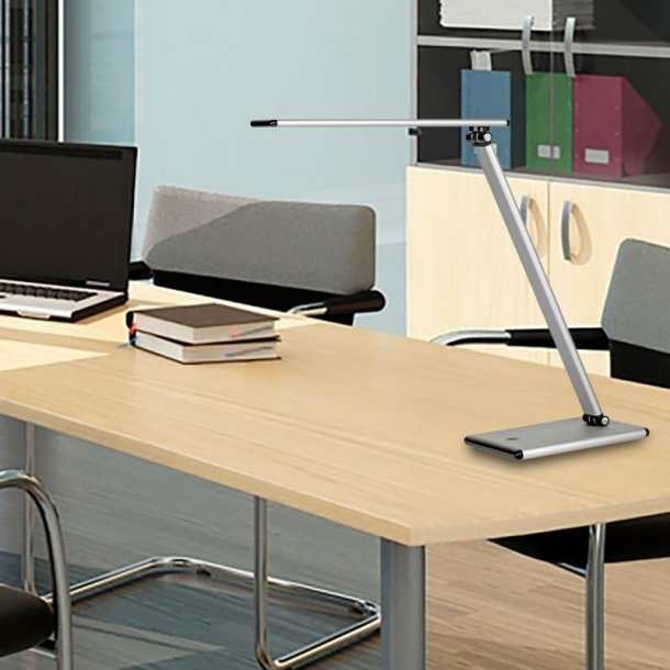 Unilux Skrivebordslampe Terra - Metalgr� elegant LED kontorlampe