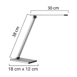 Unilux Skrivebordslampe Terra - Metalgr� elegant LED kontorlampe