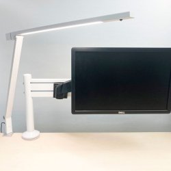 Unilux Skrivebordslampe VenusLight - Hvid kraftig LED kontorlampe