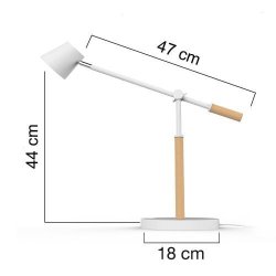 Unilux Skrivebordslampe Vicky - Hvid h�jeffektiv LED kontorlampe