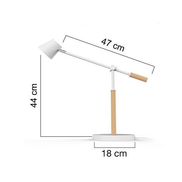 Unilux Skrivebordslampe Vicky - Hvid h�jeffektiv LED kontorlampe