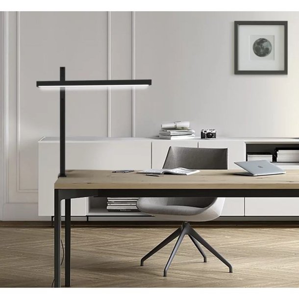 Unilux Skrivebordslampe Zenith - Sort LED kontorlampe p� klemme